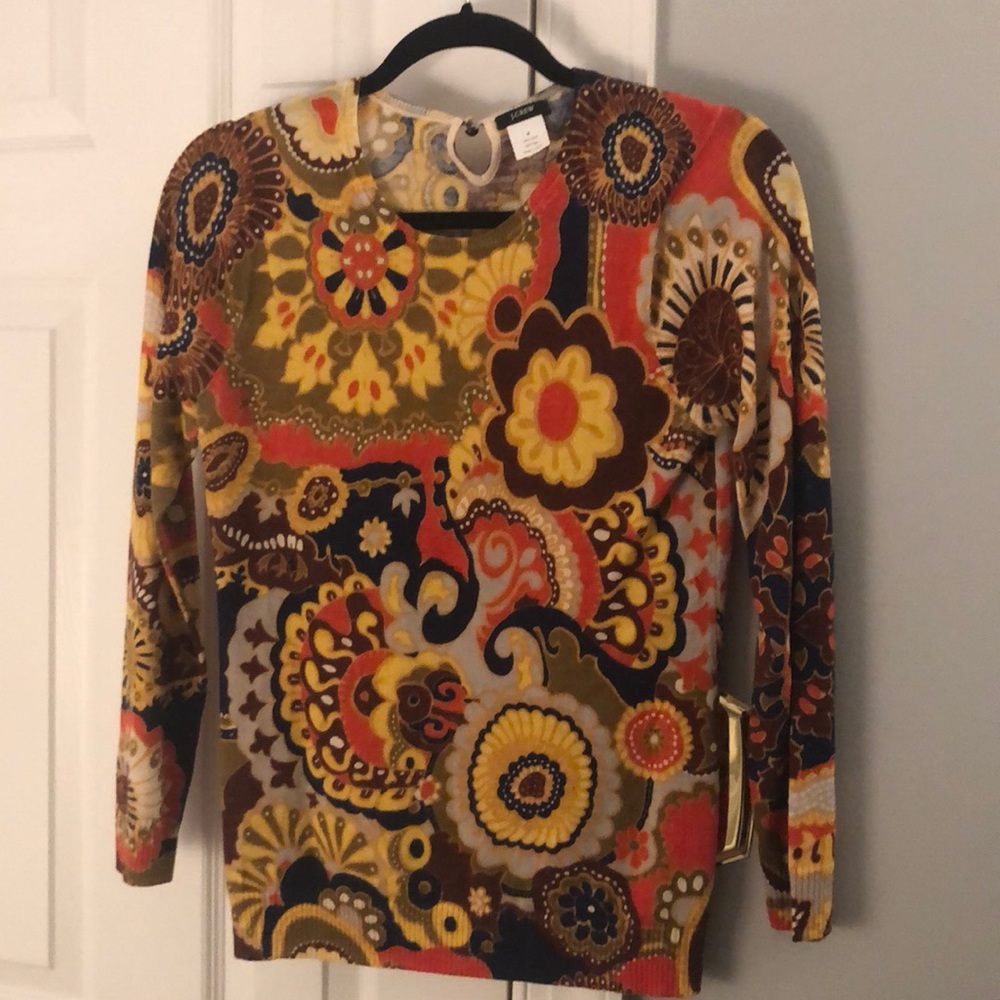 HTF! J. Crew floral sweater